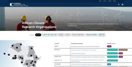 African Climate Research Organizations Website Screenshot